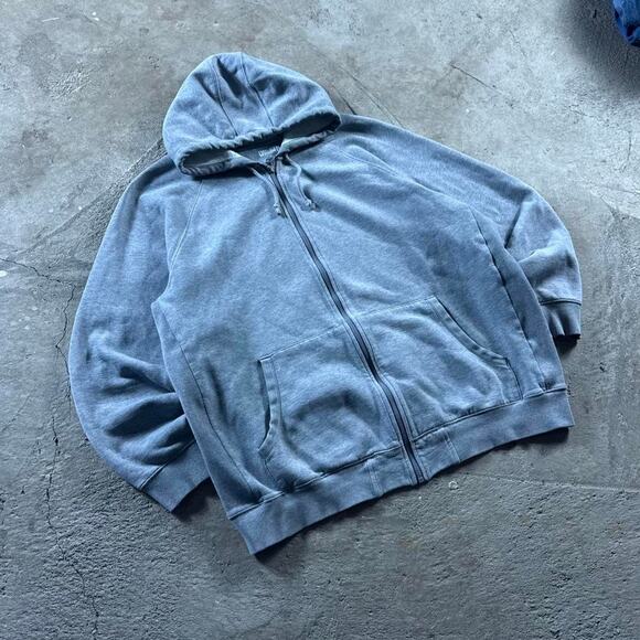 Grey Duluth Trading Co. Grey Boxy Zip Up Hoodie Sweatshirt - Picture 5 of 8